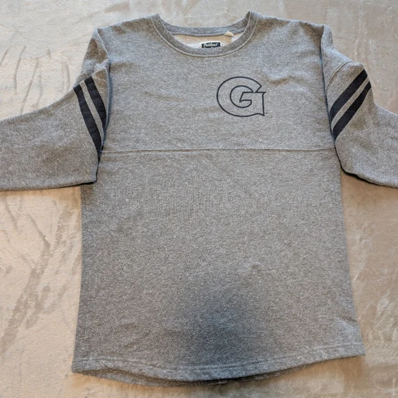 League Collegiate Georgetown Long Sleeve Spirit Jersey Triblend Hoyas Large - Picture 3 of 8